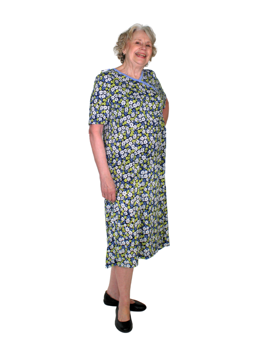 Cindy Adaptive Dress Yellow Floral 2X Yellow Floral