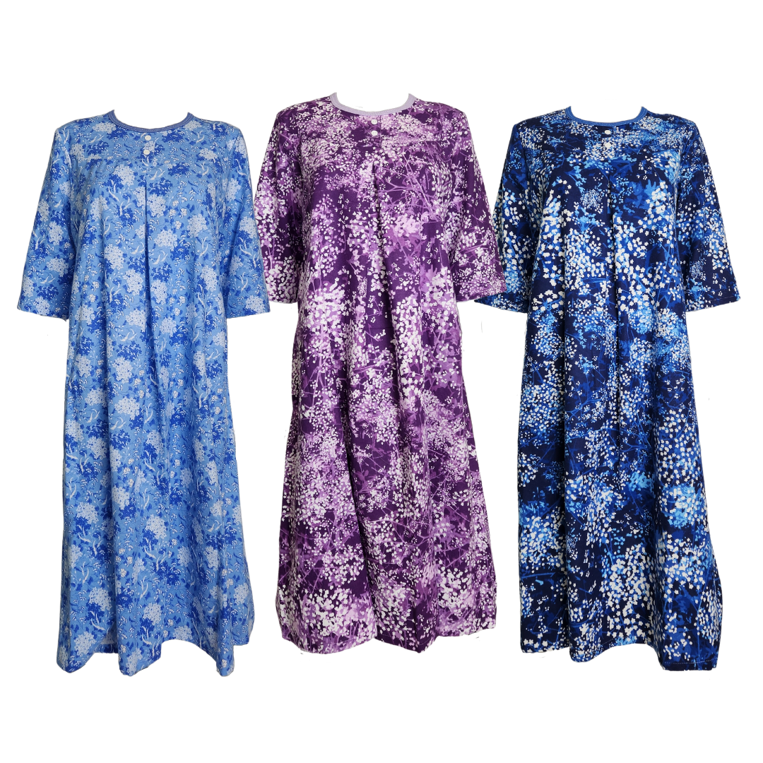 Adaptive Flannel Nightgown - Set of 3