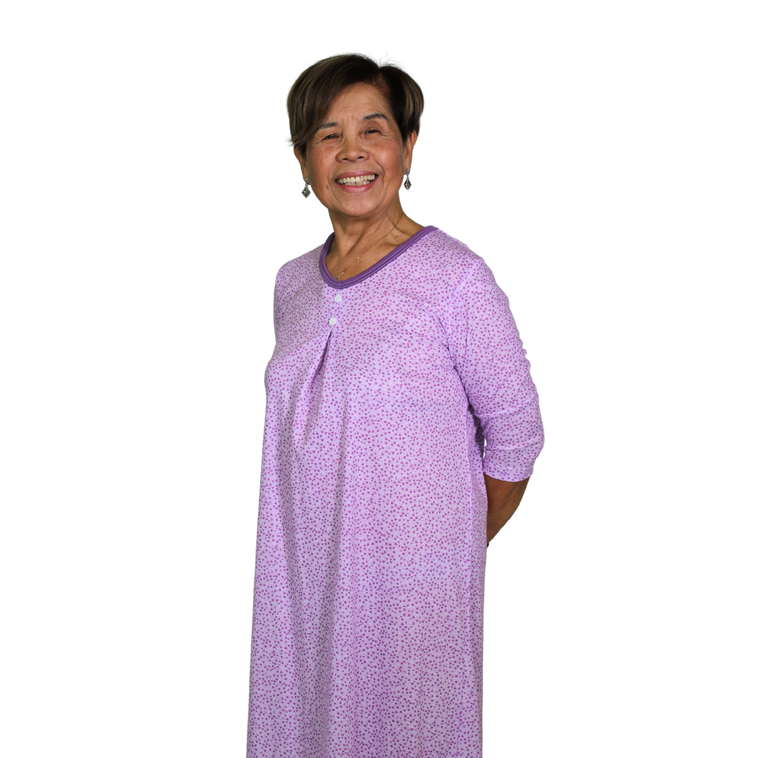 Nightgowns for Women, Soft Cotton Warm Comfy Long-Sleeve Ladies Sleepwear  Gown for Mom S-XL