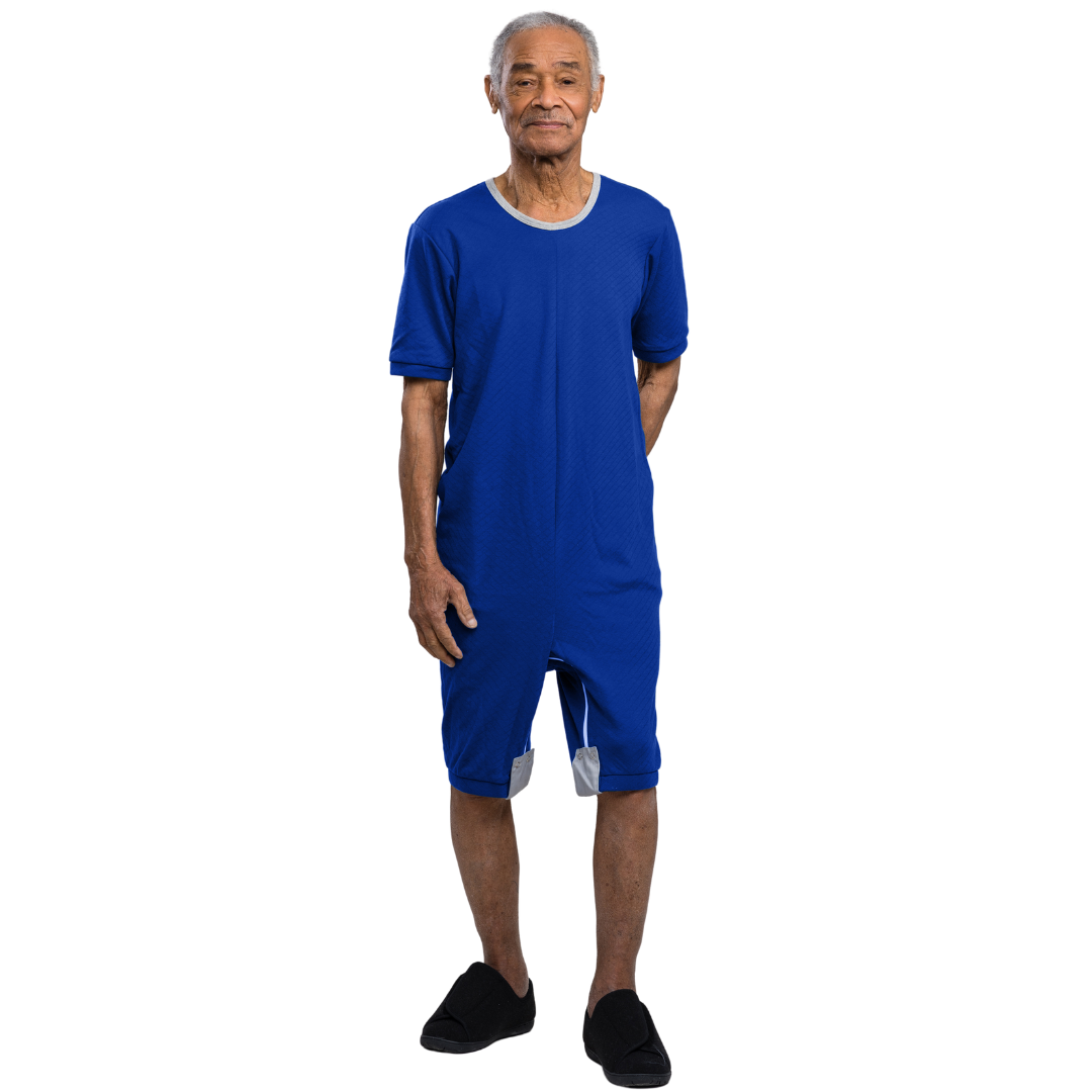 Unisex Anti-Strip Nighttime Jumpsuit- Short