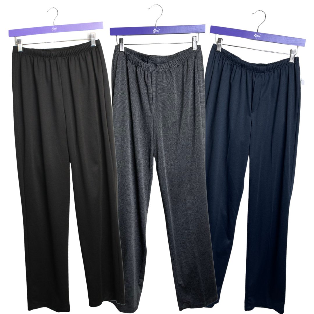 Printed Capri Knit Pants Adaptive Clothing for Seniors, Disabled & Elderly  Care