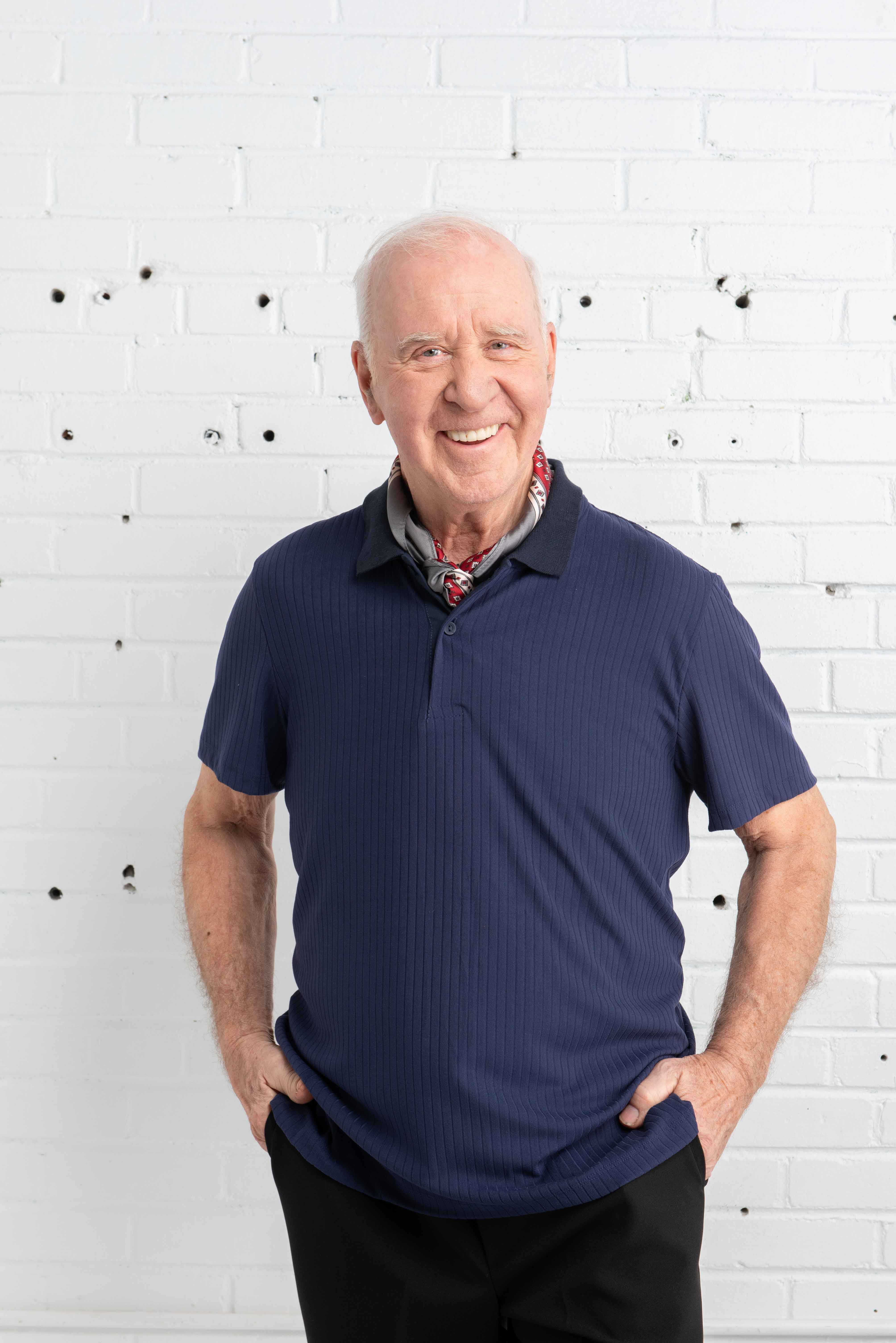 adaptive-polo-short-sleeves-rib-knit-solid-color-navy