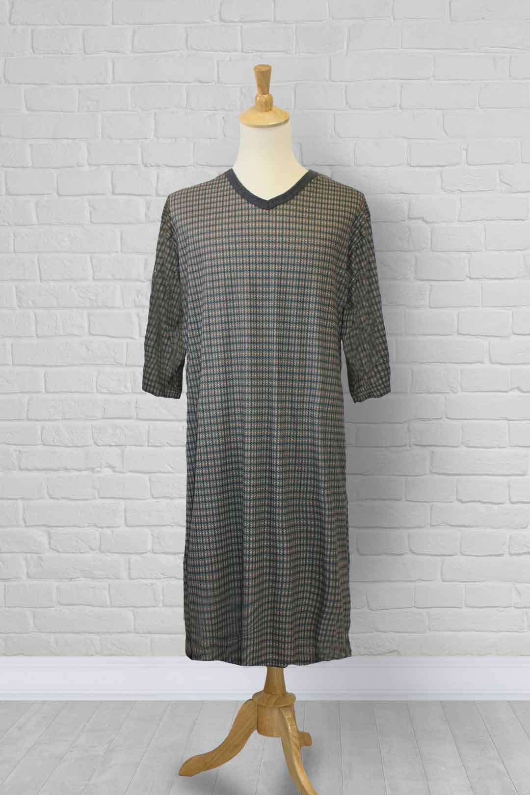 Adaptive Knit V-Neck Nightshirt