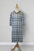 Adaptive nightshirt for men. Designed as a hospital gown, this soft knit is a blend of polyester and cotton.  Double panels prevent the garment from opening at the back. 