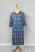 Adaptive nightshirt for men. Designed as a hospital gown, this soft knit is a blend of polyester and cotton.  Double panels prevent the garment from opening at the back. 