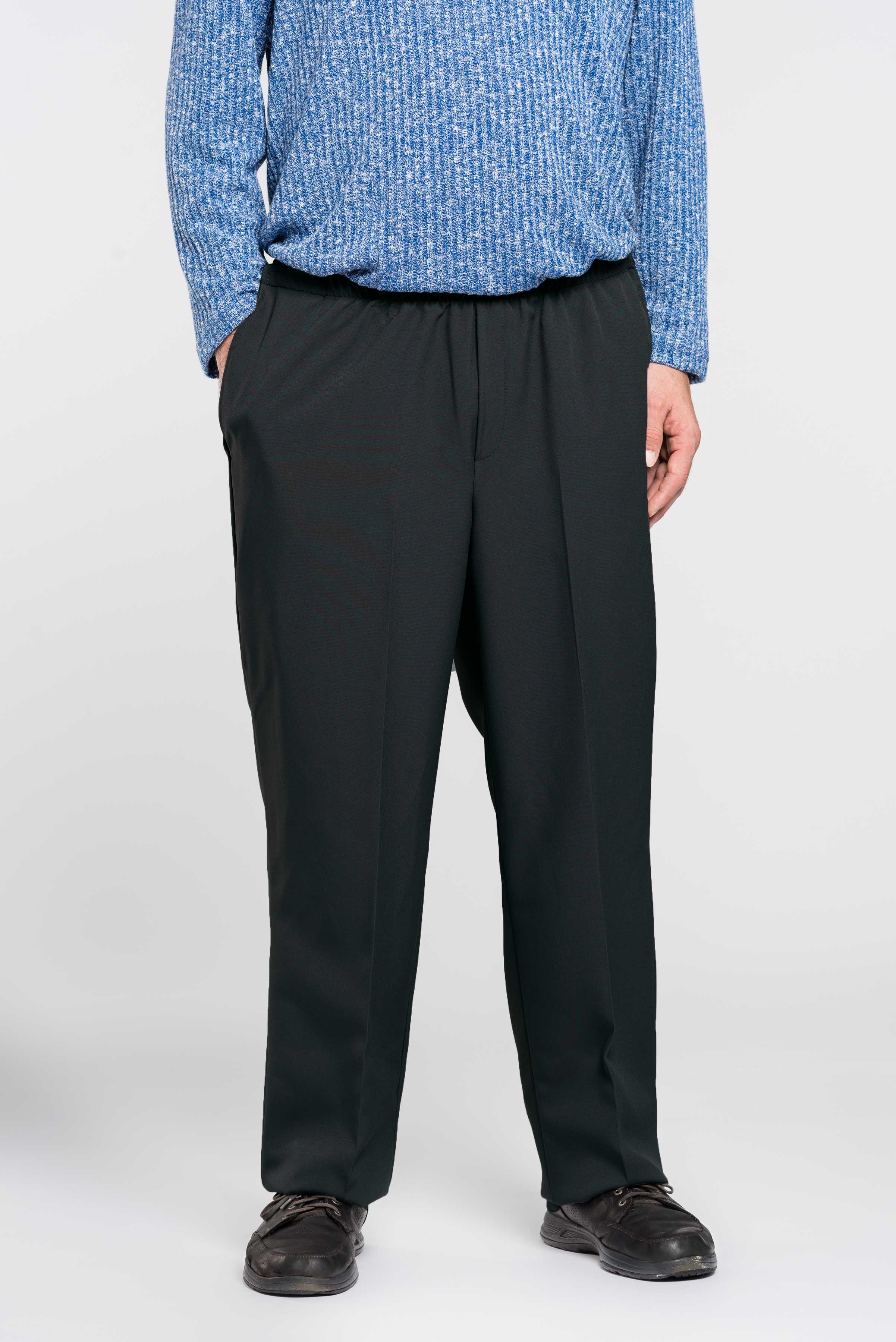 Stay comfortable and independent with our adaptive pants. Made with durable gabardine and machine-washable polyester, these men's pants feature convenient side openings and snap closure for easy dressing. Say goodbye to uncomfortable clothing and hello to