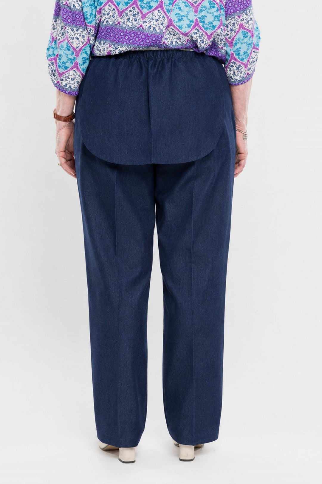 1LP35-DEN-Adaptive Pants With Open Back