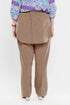 Adaptive Open Back Melange Texture Pants - Cocoa