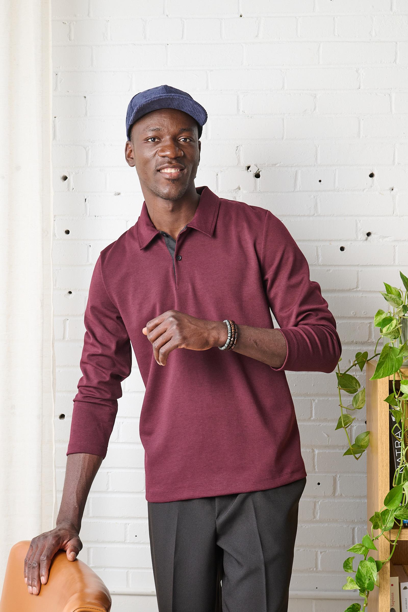 1NHT121-2A603-Adaptive Polo, Long Sleeves