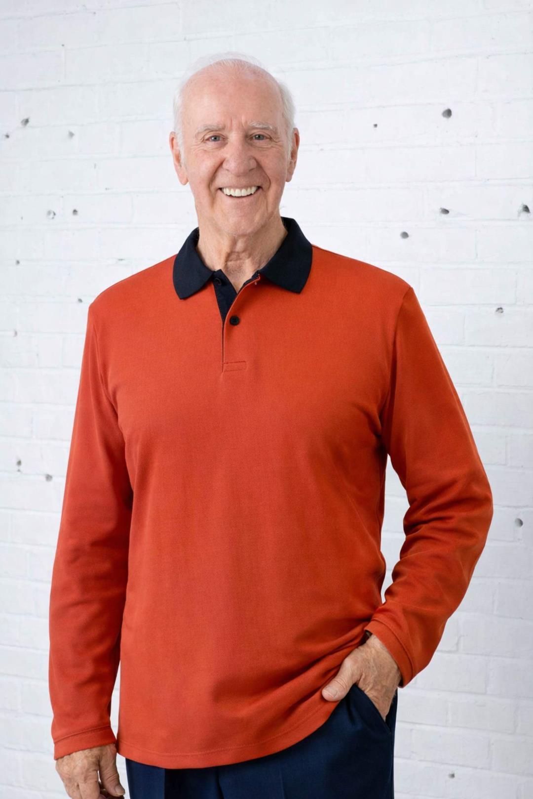 1NHT121-2C140O-Adaptive Polo, Long Sleeves