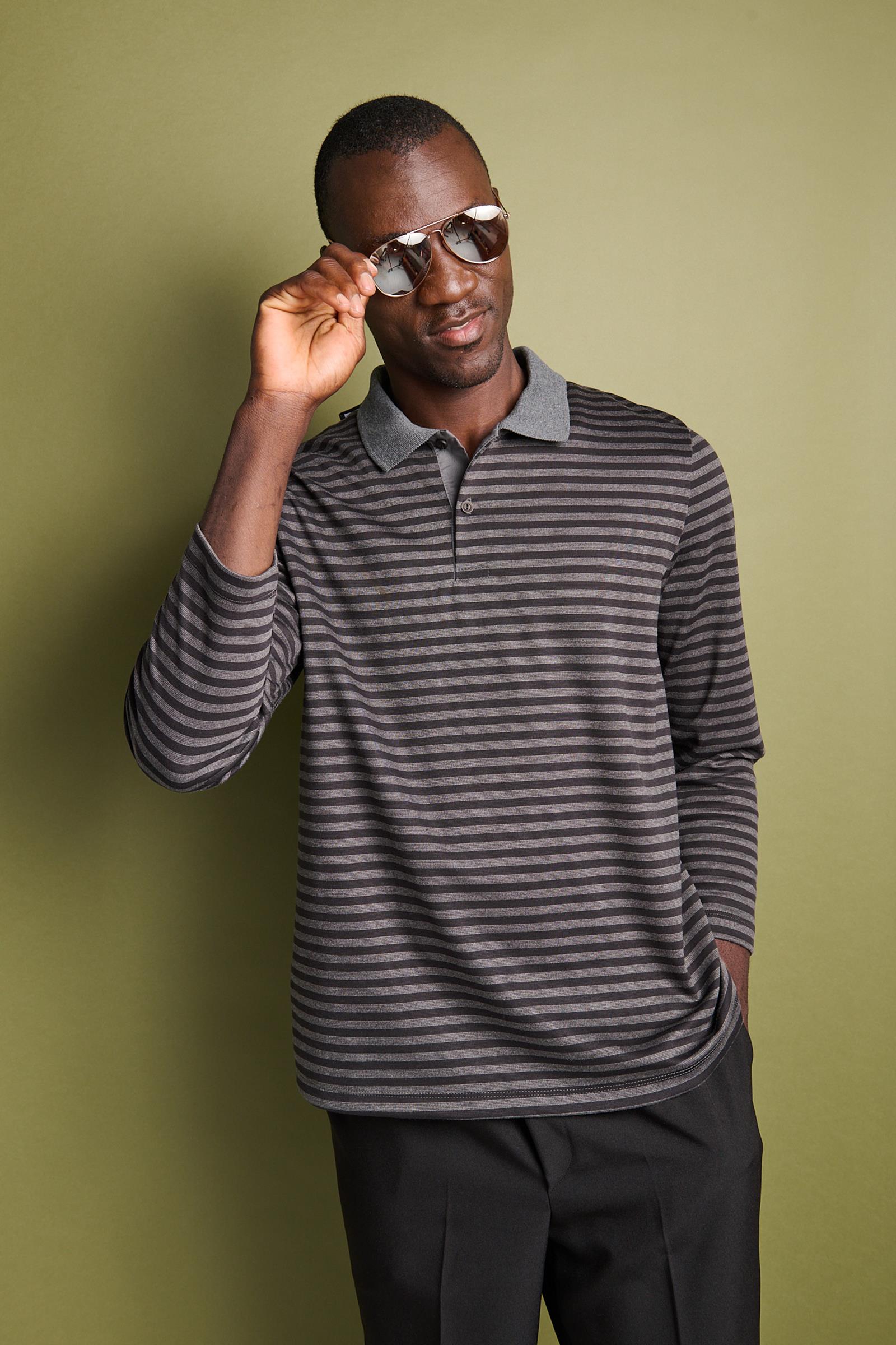 1NHT121-2C608-Adaptive Polo, Long Sleeves