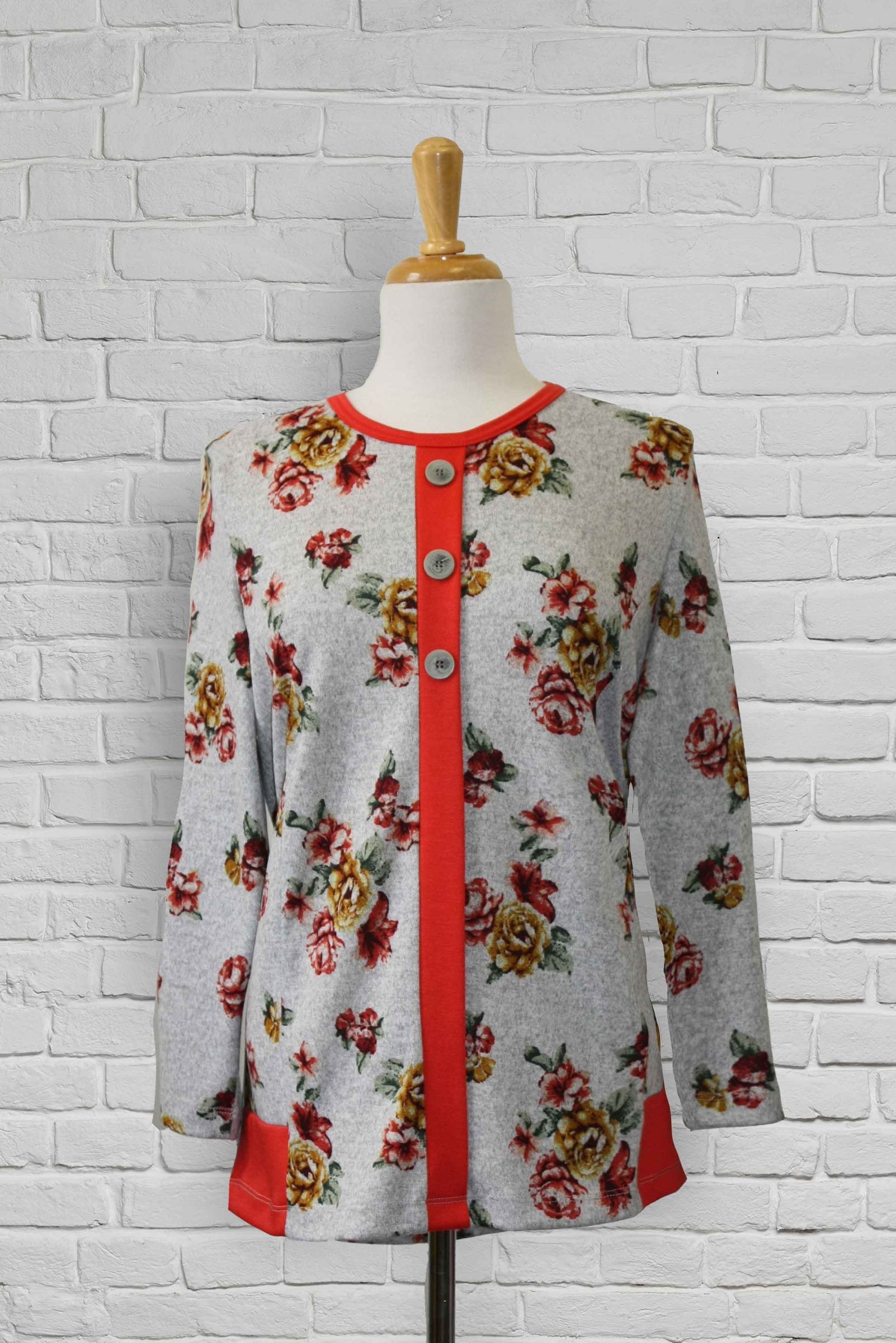 1QT348-1Y121-Adaptive Top, Fake Cardigan