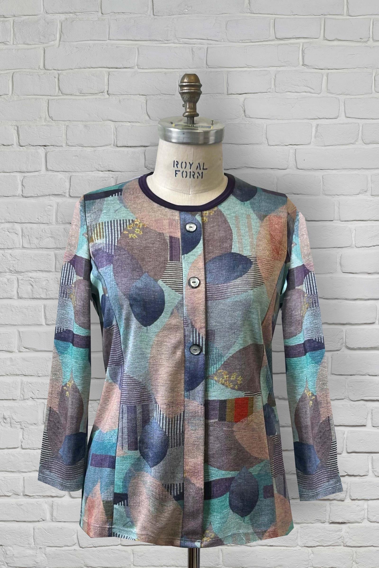 1QT348-2C112-Adaptive Cardigan, Fake Buttoning