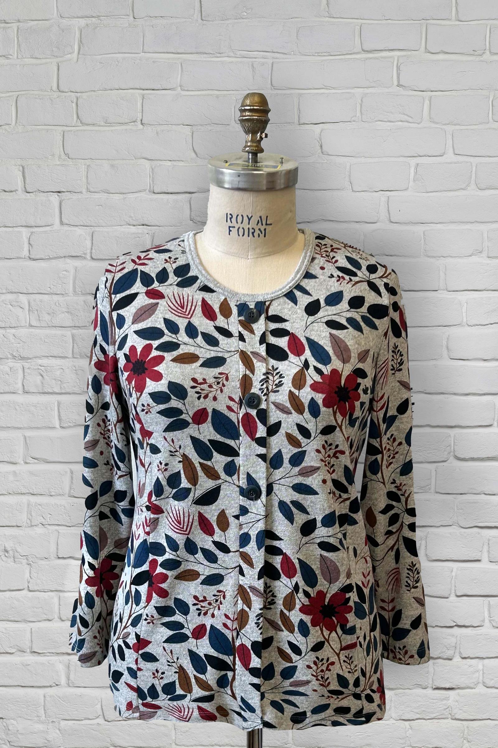 1QT348-2C122-Adaptive Cardigan, Fake Buttoning