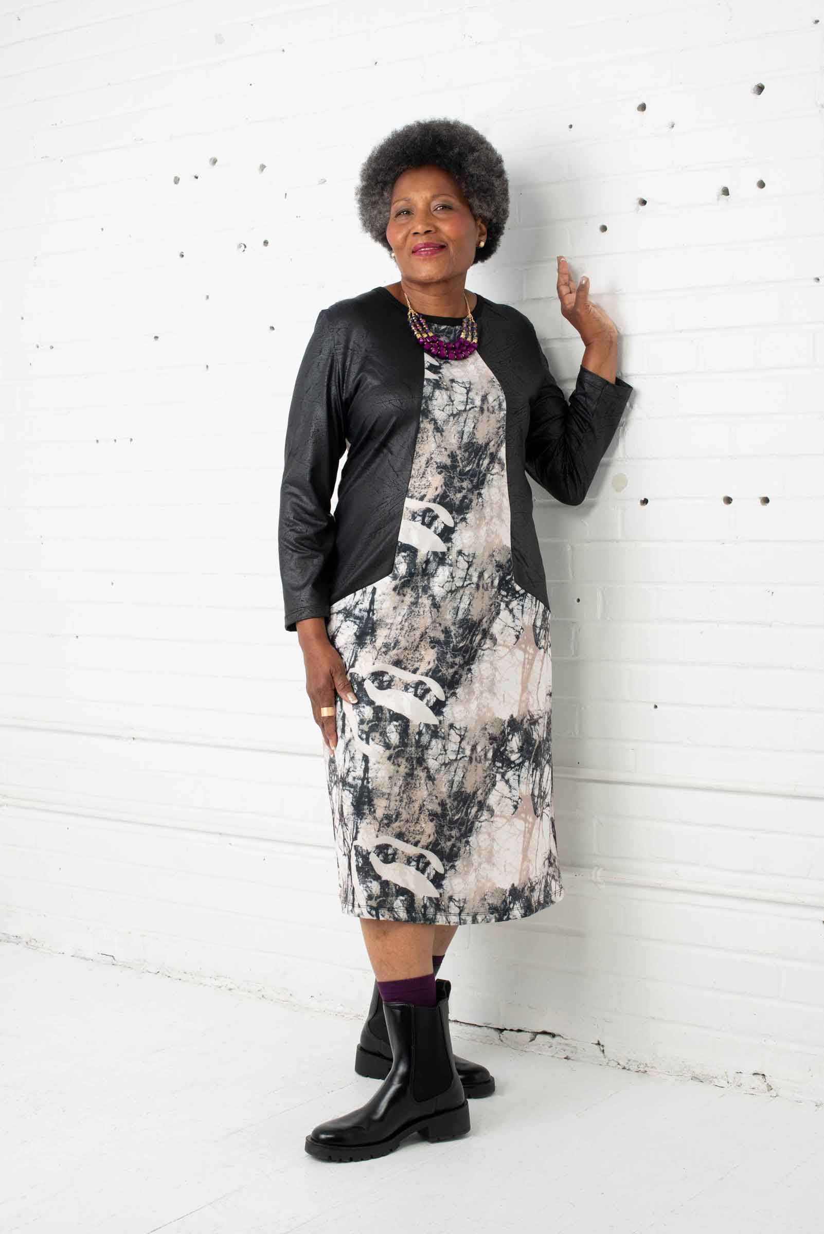 Adaptive Dress, Fake Jacket Effect, Large Opening Makes Dressing Easy