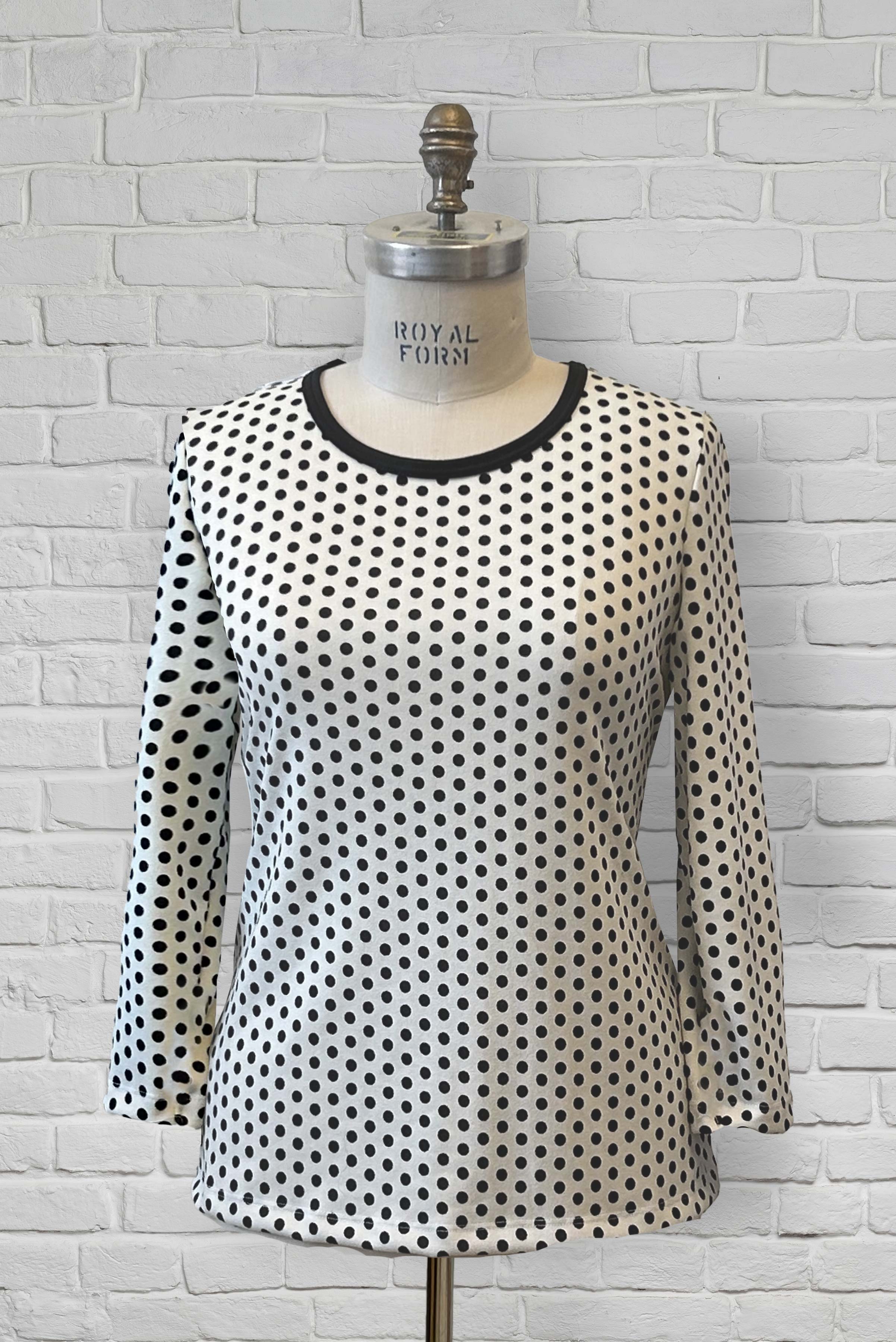 Adaptive Top with Round Neck- White/Black