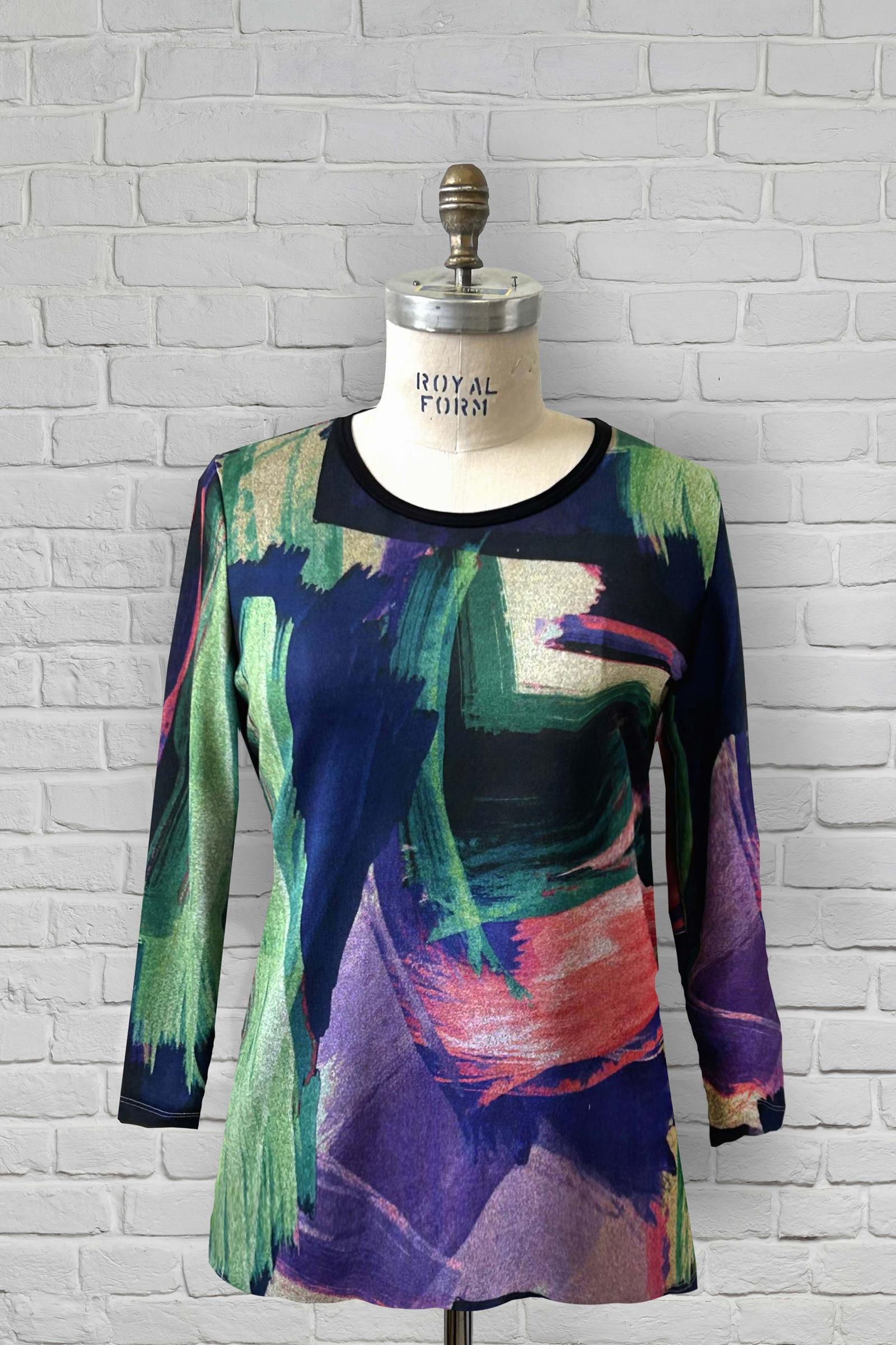 1UT367-2C107-Adaptive Basic Top With Round Neck