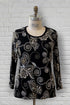 Adaptive Top, long sleeves - Black floral