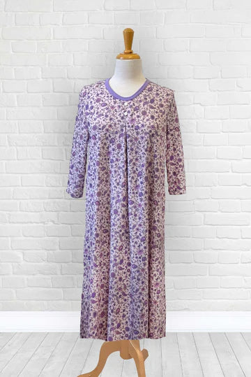 Adaptive Nightgown, Crew Neck - Mauve