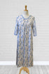 Adaptive Nightgown Open Back, Double Panels, Metal Snaps, Soft Knit Fabric