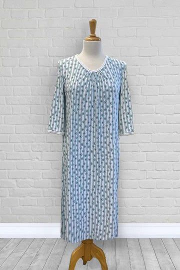 Adaptive Nightgown, V Neck - Mint