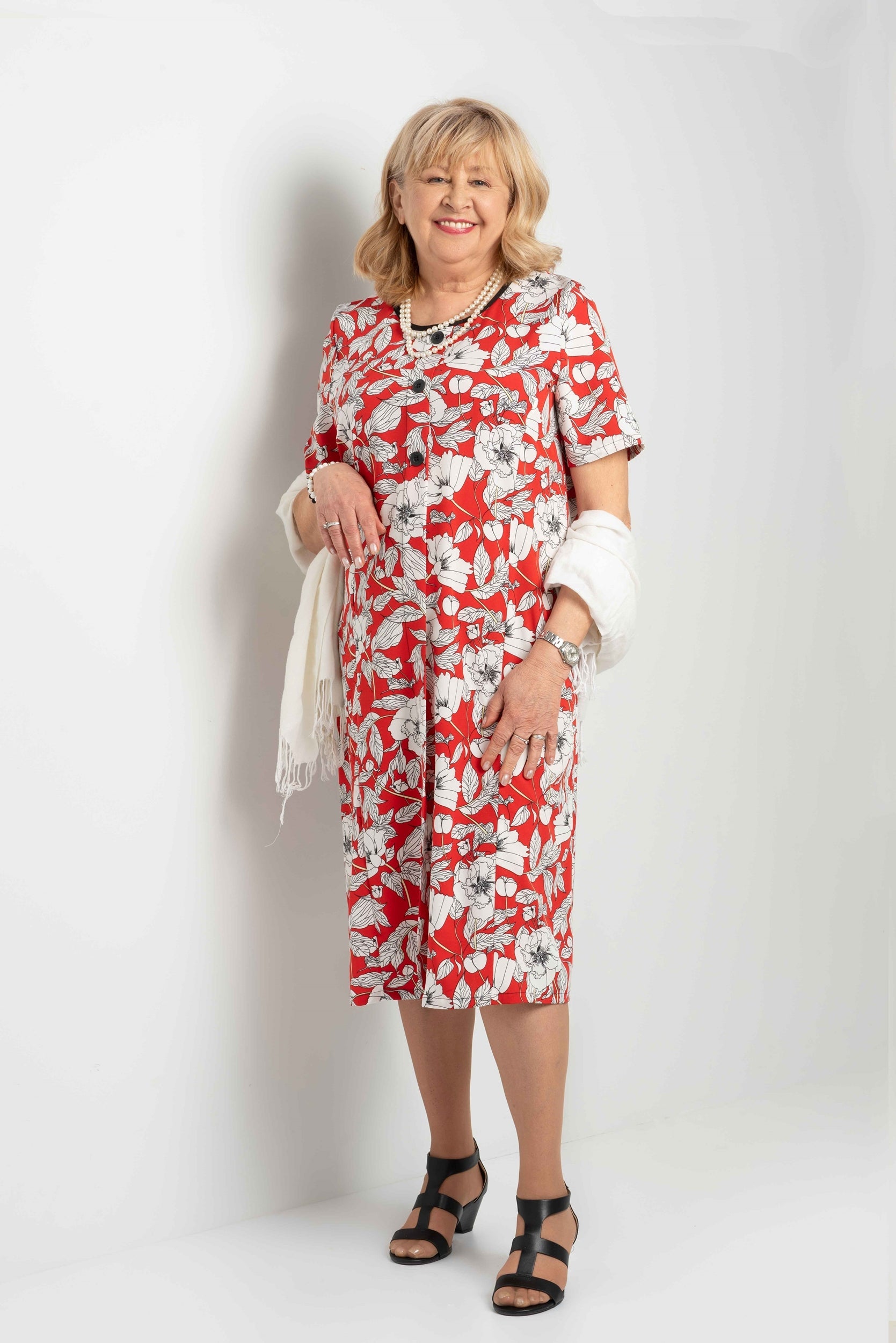1XR811-Adaptive Dress With Fake Buttoning