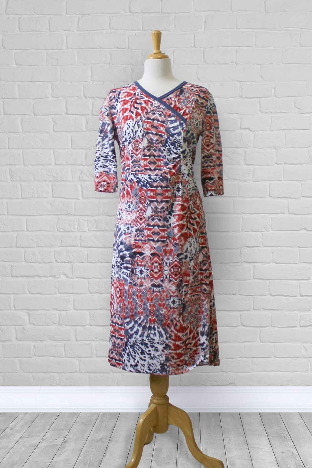 1XR812-Adaptive Cross-Over Dress Short Sleeves