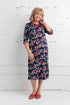 1XR812-1Z136-Adaptive Cross-Over Dress, 3/4 Sleeves