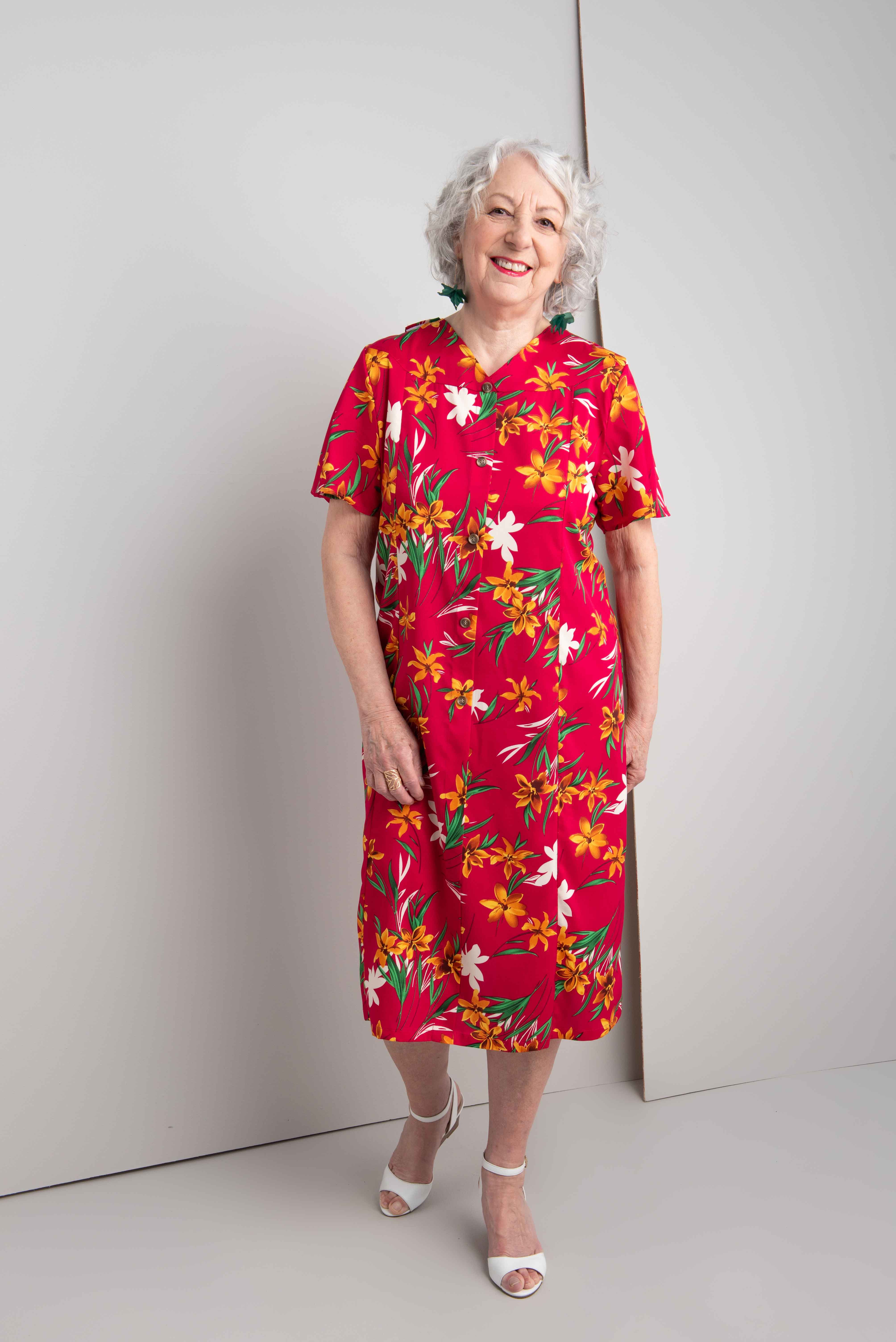 1ZR819-1Z116-Adaptive Dress With Fake Buttoning