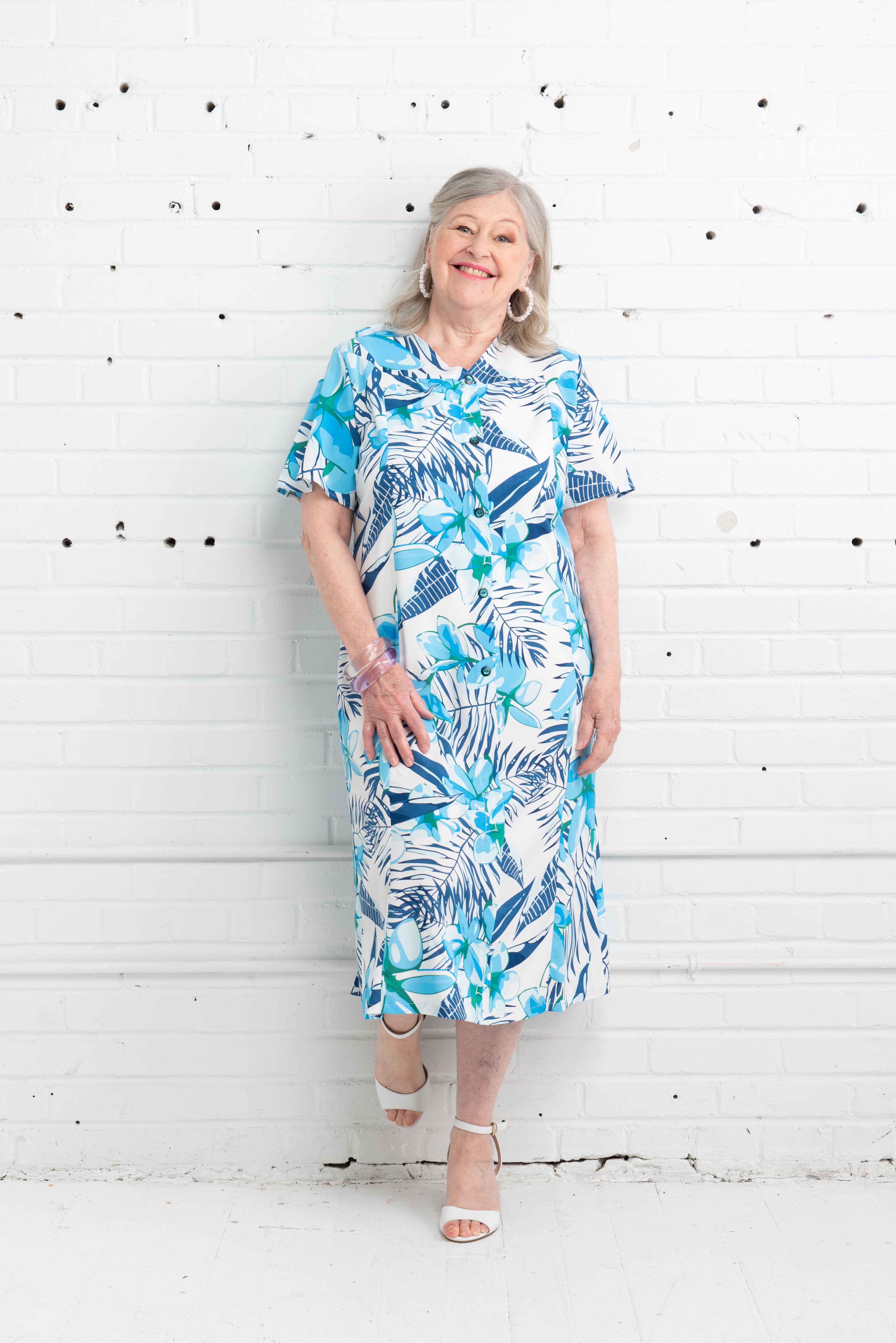 1ZR819-1Z118-Adaptive Dress With Fake Buttoning