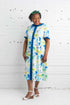 1ZR820-1Z122-Short Sleeved Dress With Contrasting Plaquette