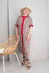 1ZR820-1Z124-Short Sleeved Dress With Contrasting Plaquette