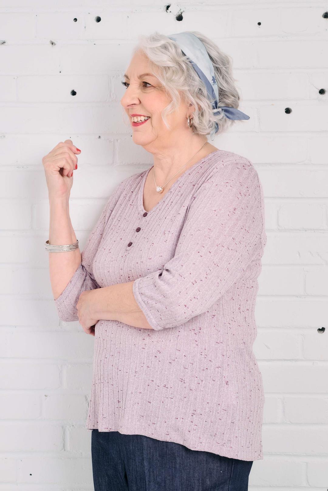 1ZT385-2D135P-Adaptive Henley Top, short Sleeves