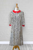 Adaptive Dress, Peter Pan Collar, 3/4 Sleeves, Soft Material, Wide Opening, Closes With A Metal Snap Button