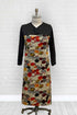 2CR828-2C607-Adaptive Dress With V-Neck And Long Sleeves