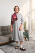 2CR830-2C602-Adaptive Dress With Crew Neck And Topstitch