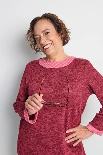 Adaptive Top, long sleeve - Burgundy