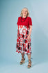 2DR831-2D106-Adaptive Dress, Round Neck, Solid Combo and Pattern