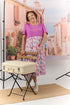 2DR831-2D138-Adaptive Dress, Round Neck, Solid Combo and Pattern