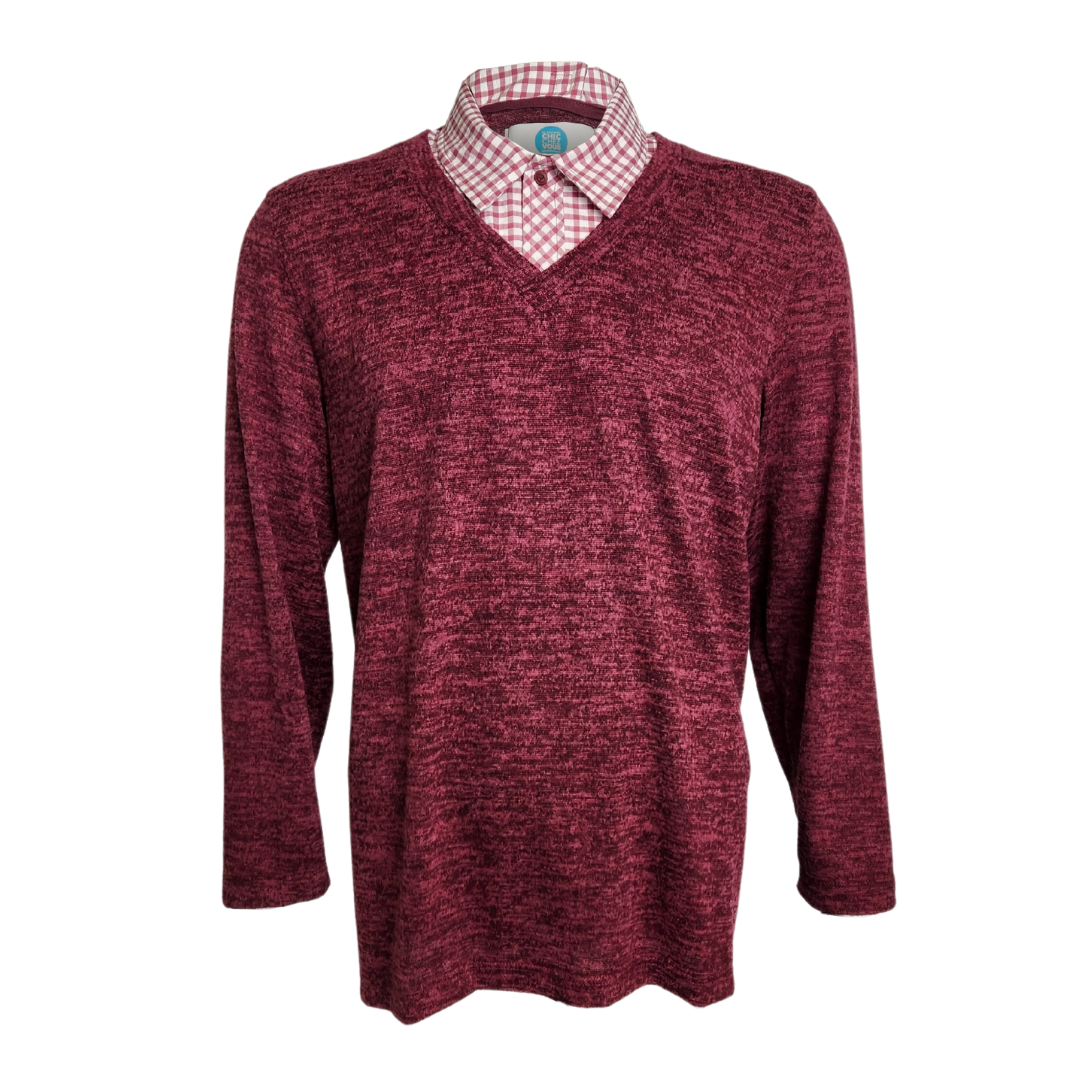 Adaptive Shirt/Sweater Combo - Red