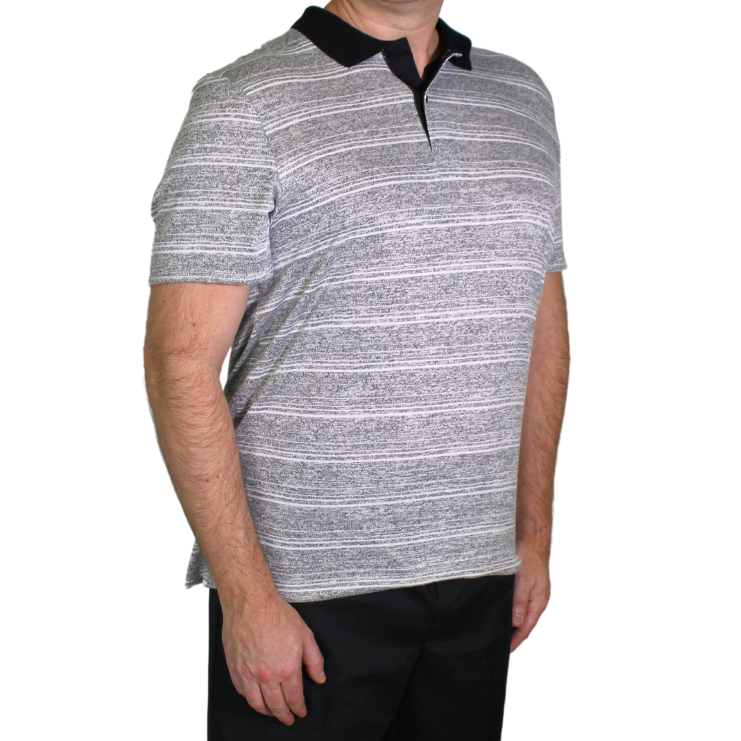 Men's Short Sleeve Adaptive Polo - Grey