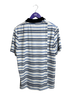 Adaptive Denim & Tan Short Sleeve Striped Polo