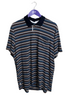 Adaptive Navy & Caramel Striped Polo