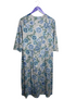 Adaptive Dress with Notched Neckline - Blue Floral
