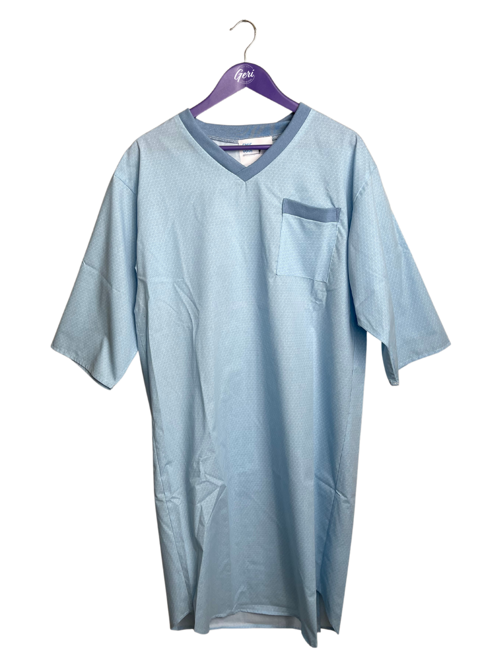 Adaptive Poly-Cotton V-Neck Nightshirt - Set of 3