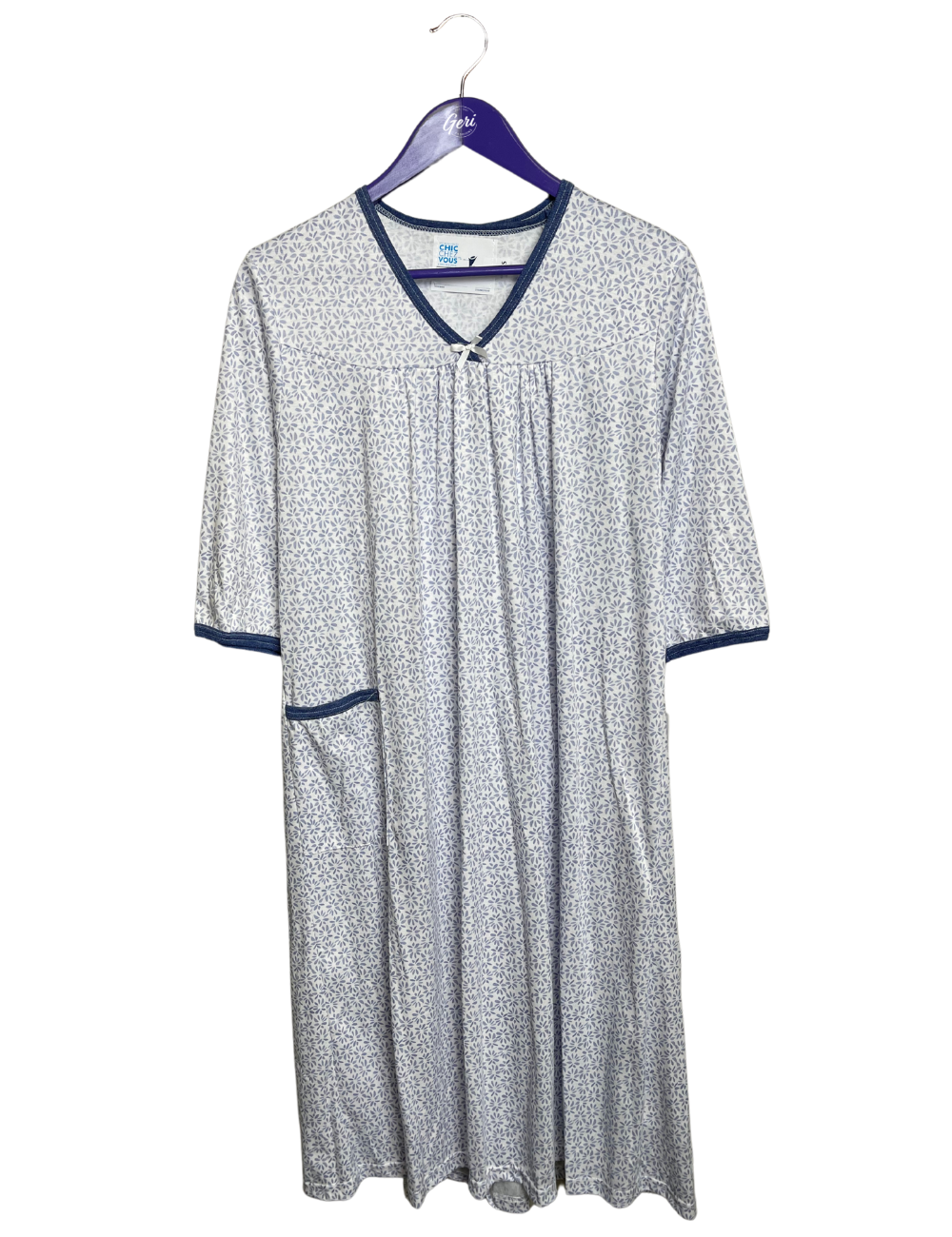 Womens Adaptive Hospital-Style Flannel Nightgown with Shoulder Wrap  Nightgowns Adaptive Clothing Showroom