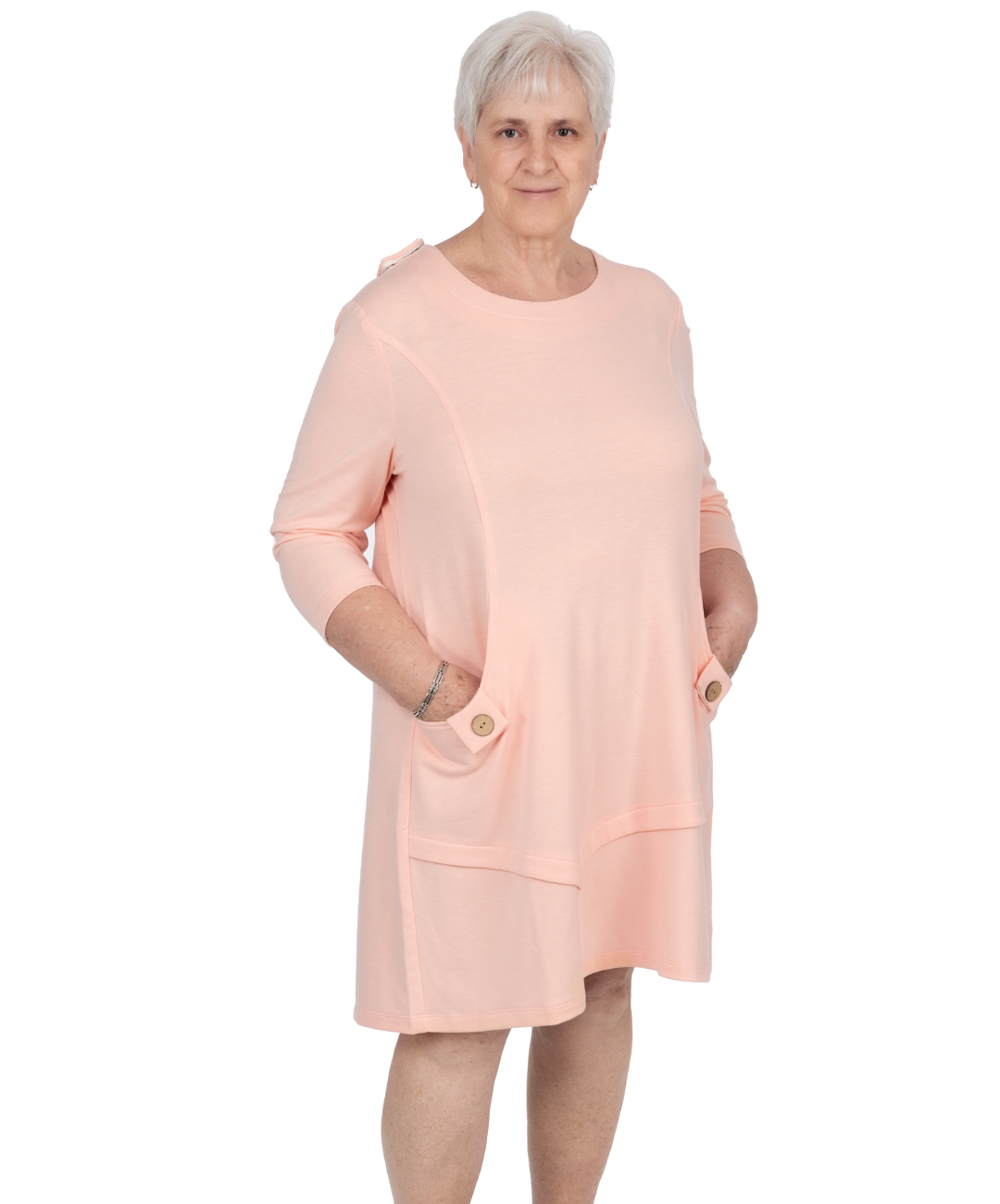 Audrey Adaptive Mid Length Dress - Coral