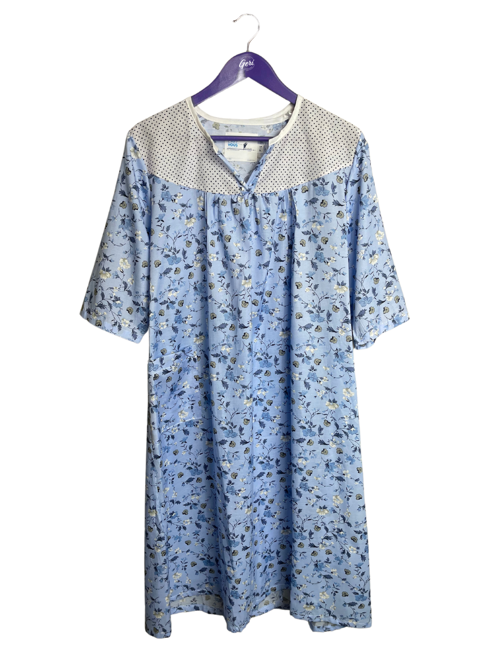 Adaptive Poly-Cotton Yoke Nightgown