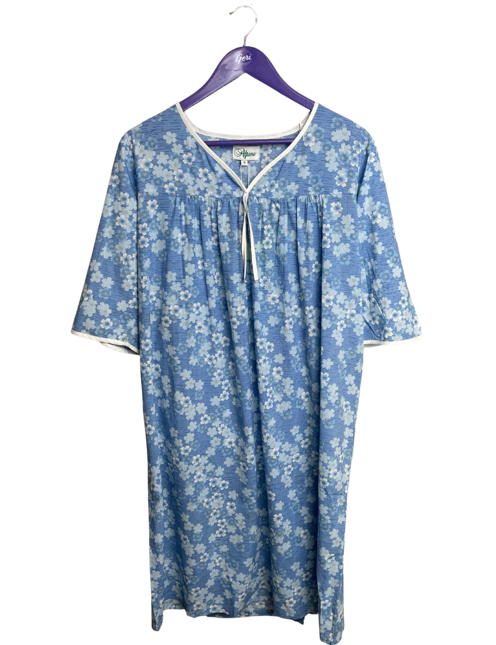 Adaptive Cotton Open Back Nightgown